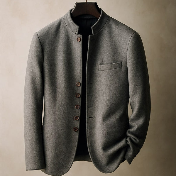 Matteo | Chaqueta de Lana con Cuello Mao