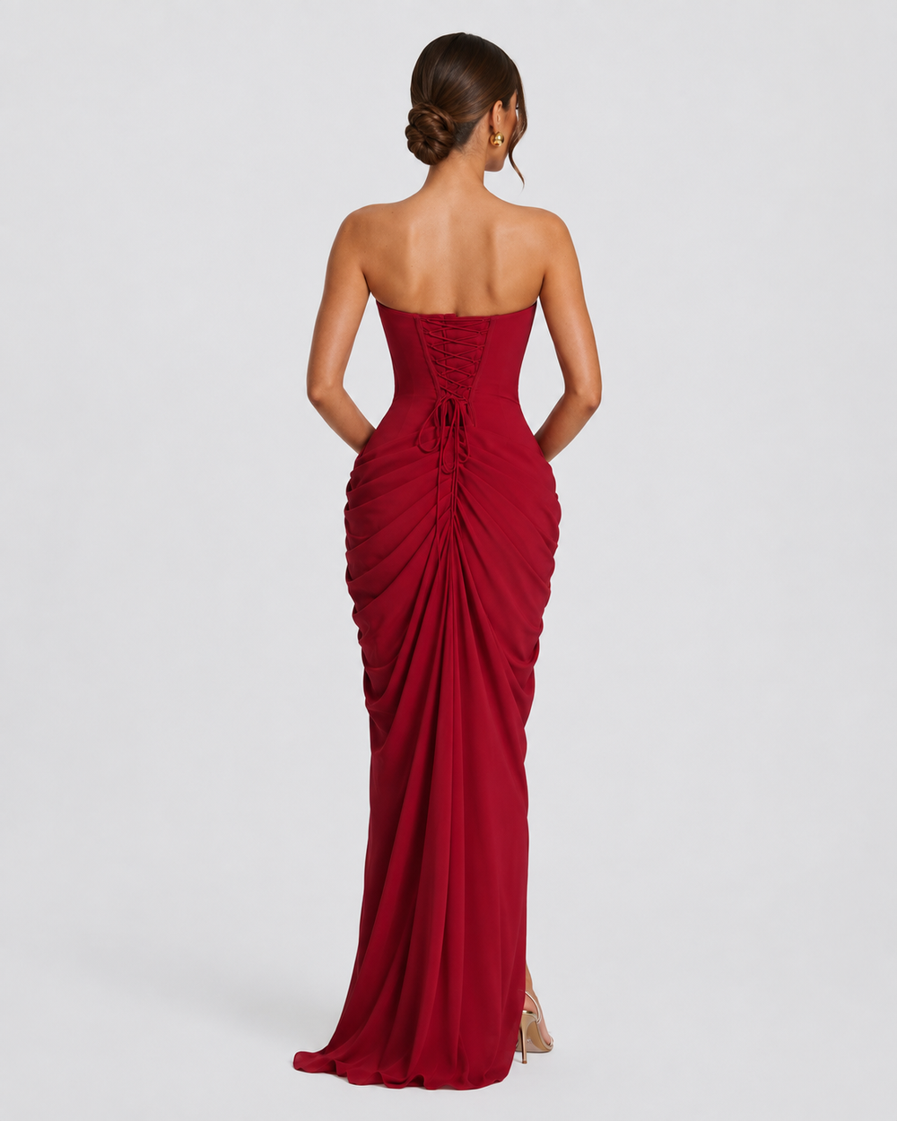 Vestido de Gala Drapeado Protagonista