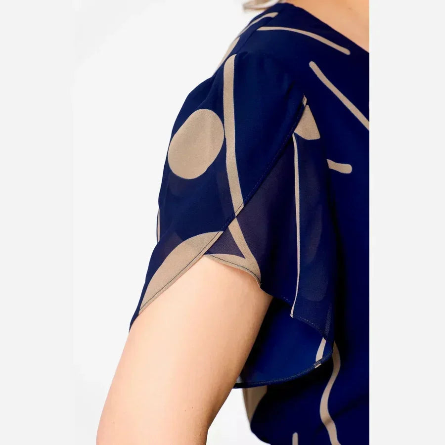IVY - VESTIDO MIDI DE GASA A TOPOS