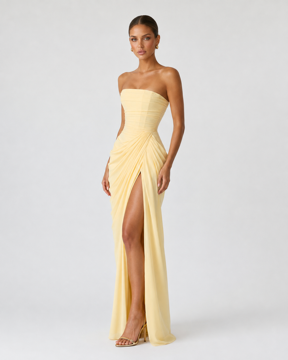 Vestido de Gala Drapeado Protagonista