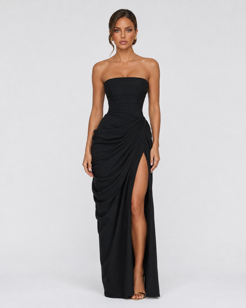 Vestido de Gala Drapeado Protagonista