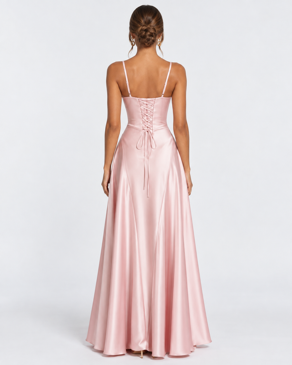 Vestido Largo de Satén Romance de Medianoche
