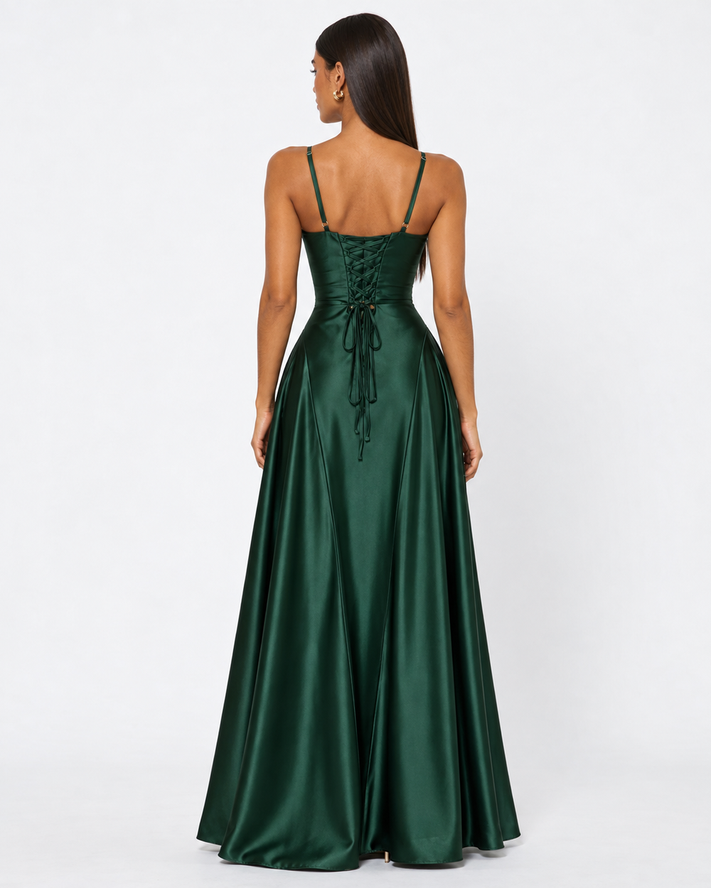 Vestido Largo de Satén Romance de Medianoche
