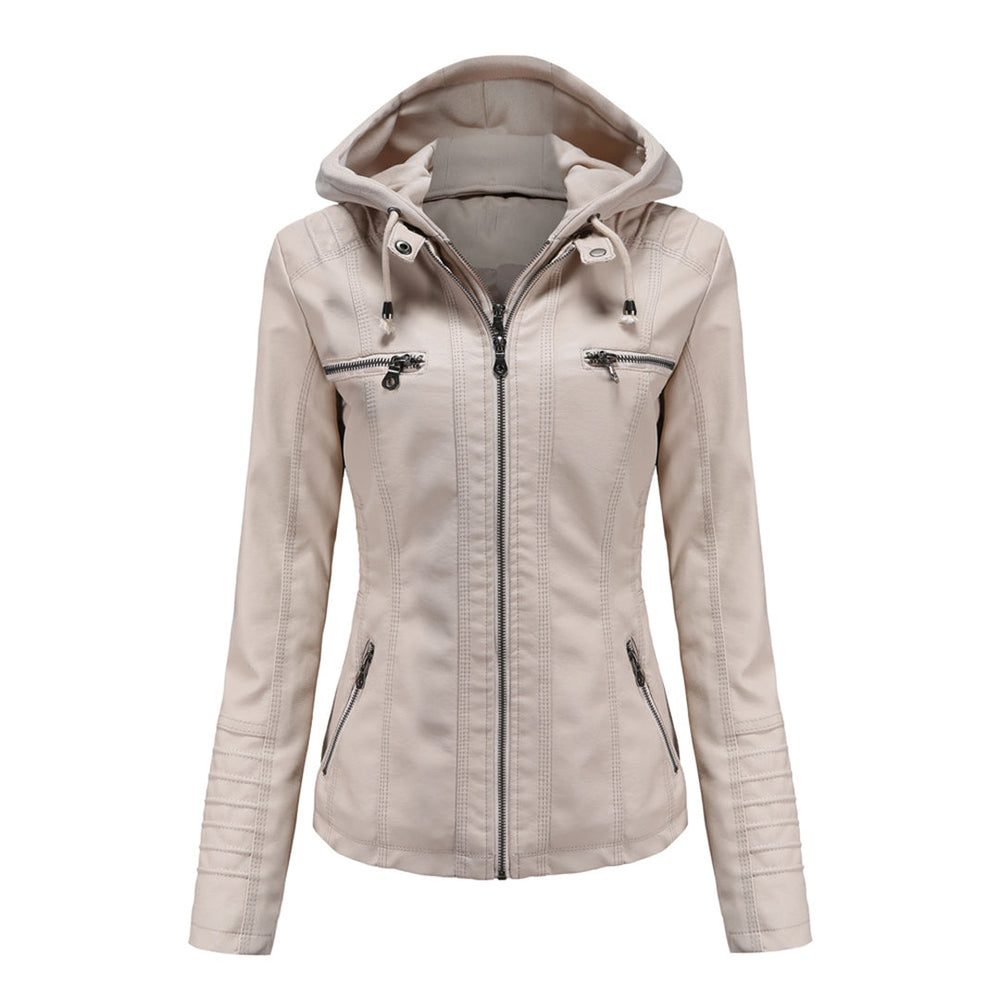 Jimena | Chaqueta de Piel con Capucha