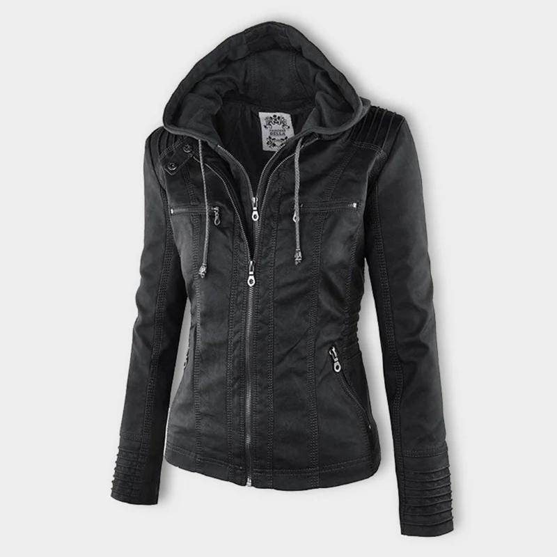 Jimena | Chaqueta de Piel con Capucha