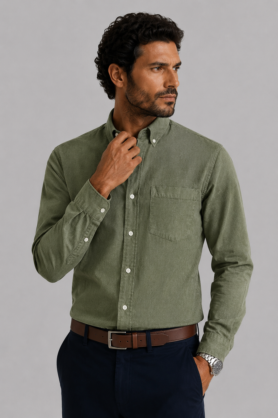 CARLOS - CAMISA INFORMAL DE ALGODÓN