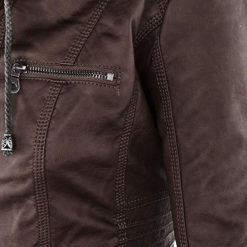Jimena | Chaqueta de Piel con Capucha