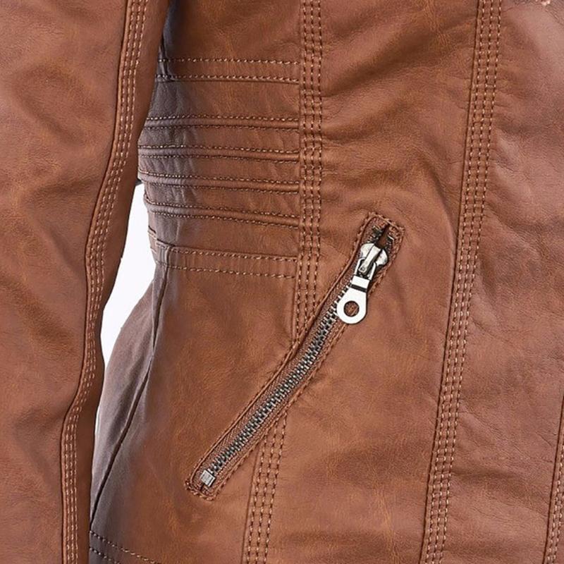 Jimena | Chaqueta de Piel con Capucha
