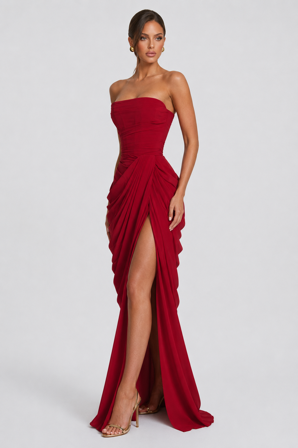 Vestido de Gala Drapeado Protagonista
