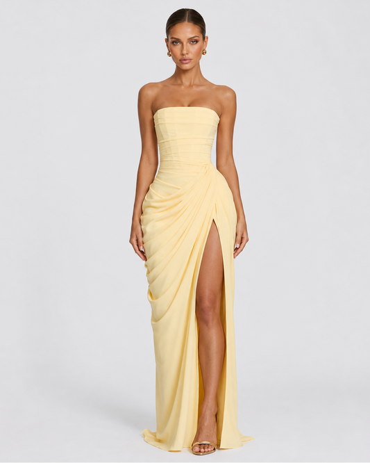 Vestido de Gala Drapeado Protagonista