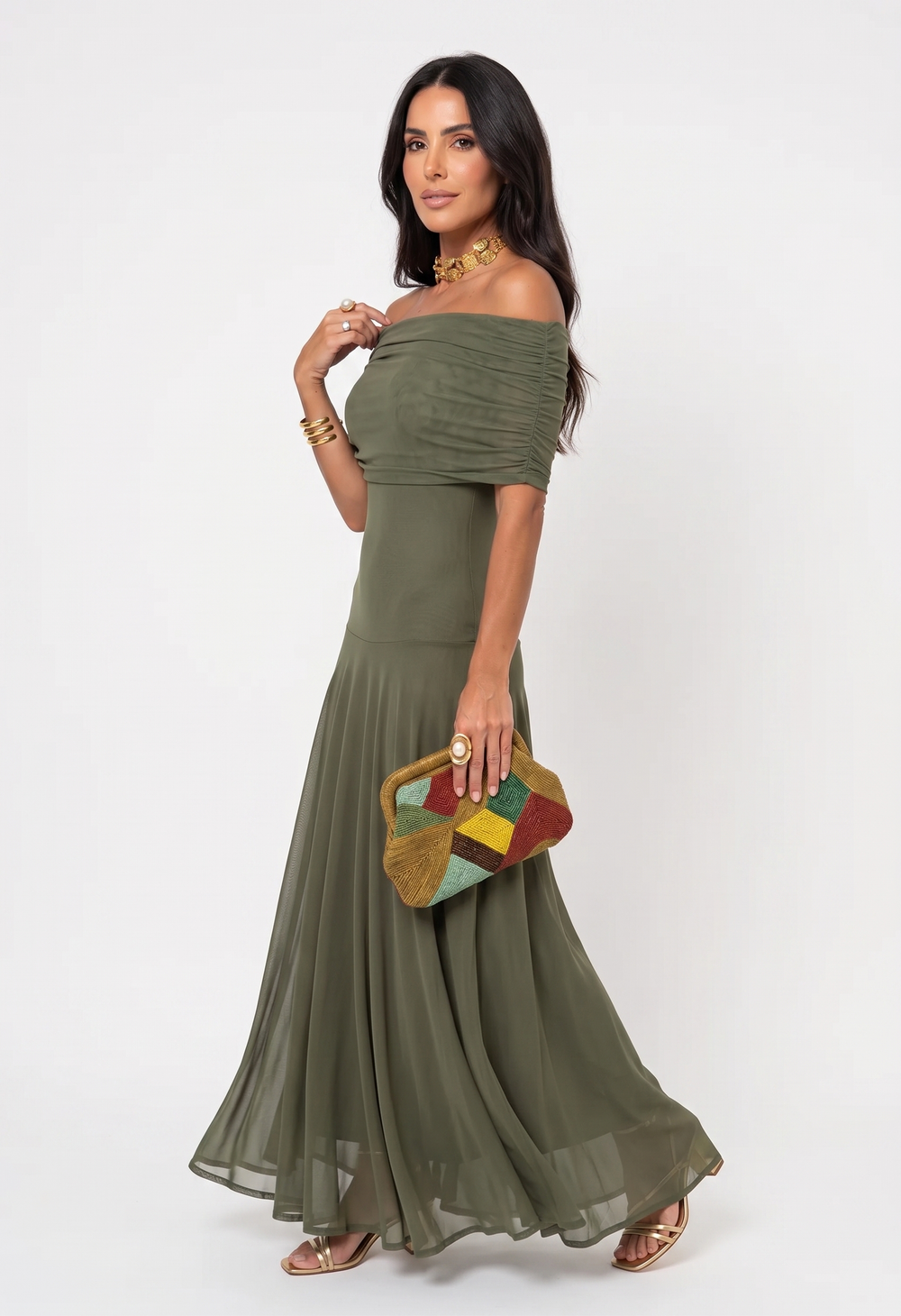 CARLA - VESTIDO LARGO ELEGANTE