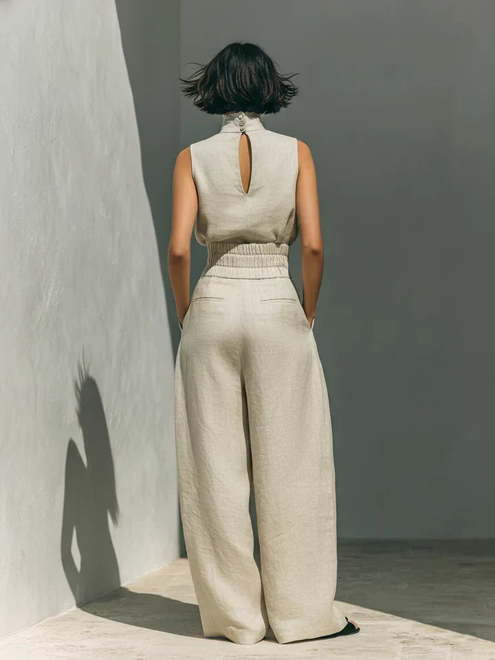 FLOR - CONJUNTO MINIMALISTA DE ALGODÓN Y LINO