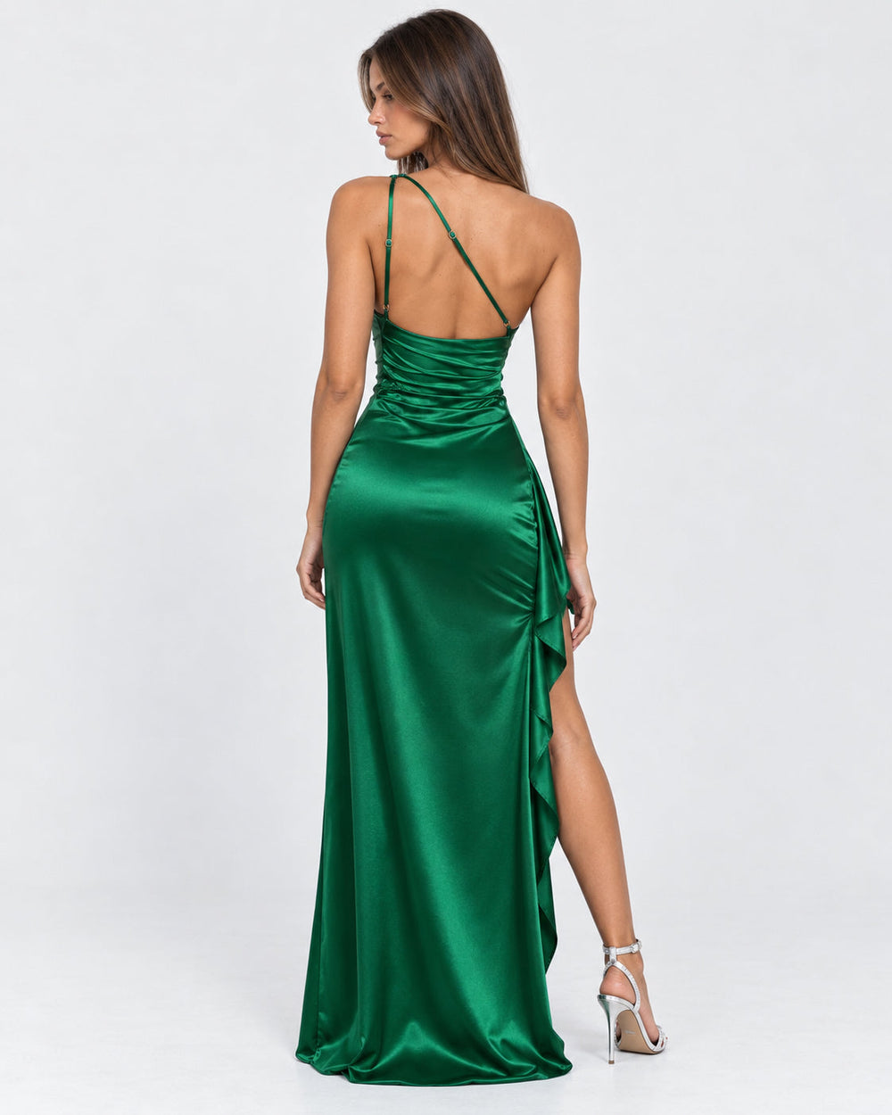 Vestido Largo de Satén Gran Evento