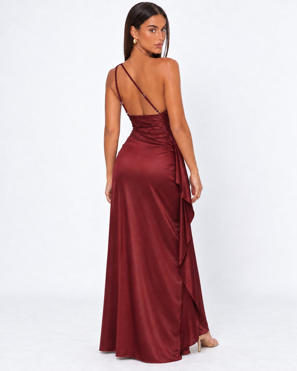 Vestido Largo de Satén Gran Evento