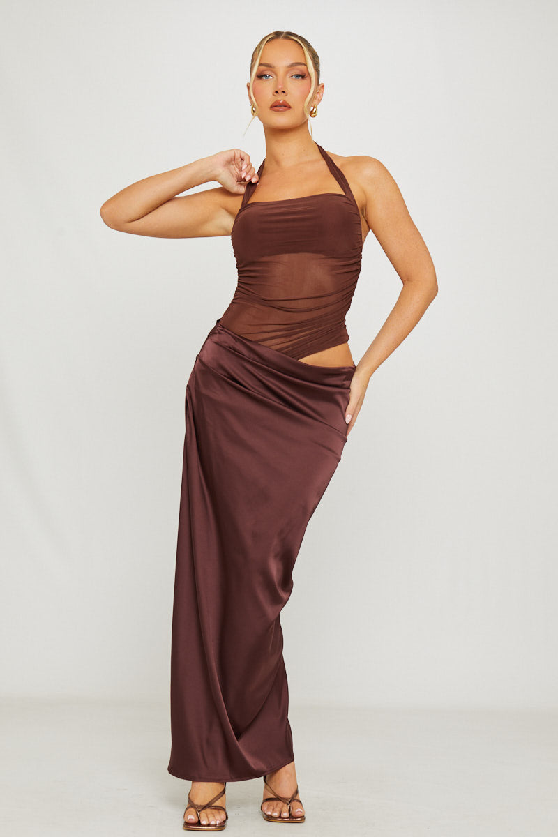Vestido Largo Musa Cacao