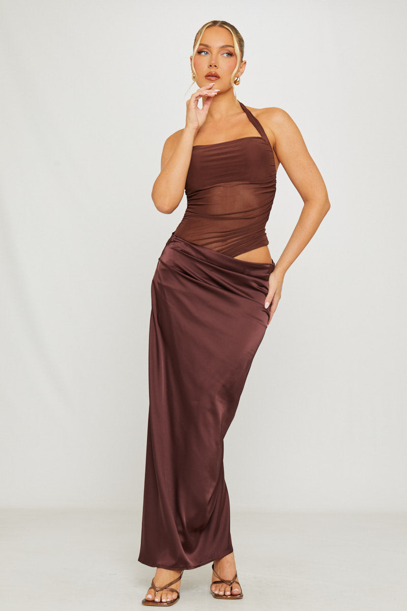 Vestido Largo Musa Cacao