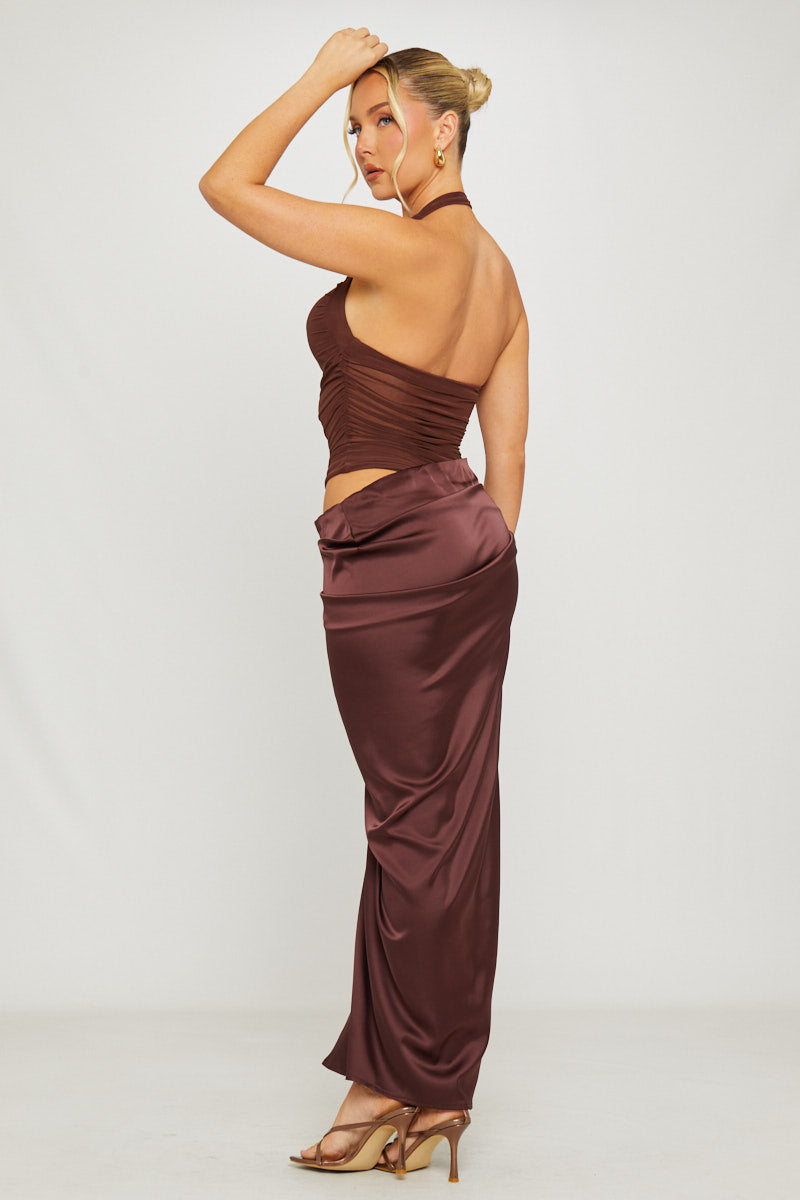 Vestido Largo Musa Cacao