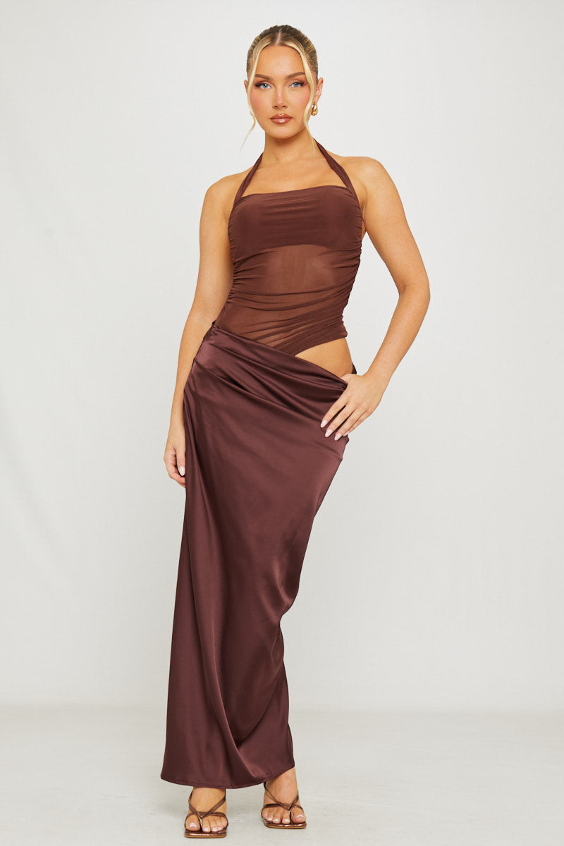 Vestido Largo Musa Cacao