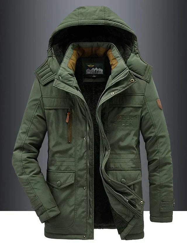 Simón | Abrigo de Invierno para Hombre de Forro Polar Caliente de Mezcla de Lana Premium