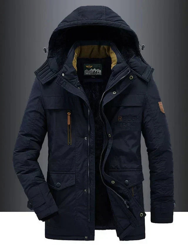 Simón | Abrigo de Invierno para Hombre de Forro Polar Caliente de Mezcla de Lana Premium