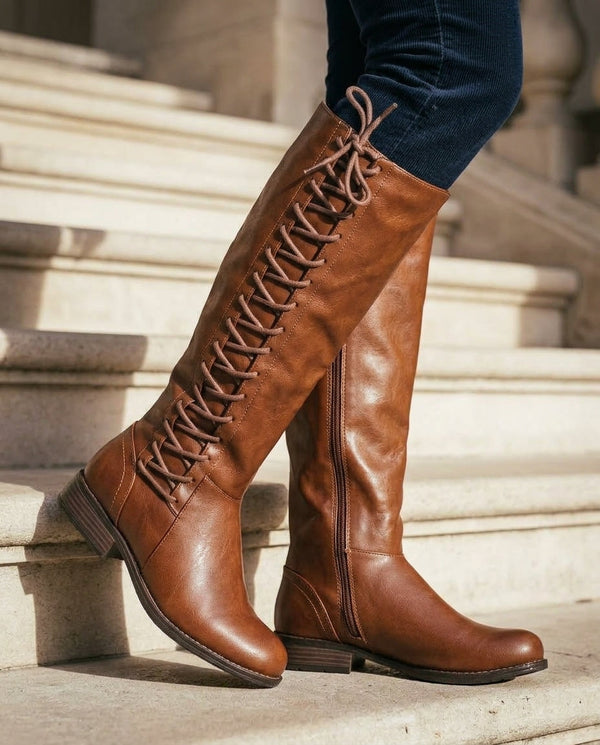 Botas altas con cordones