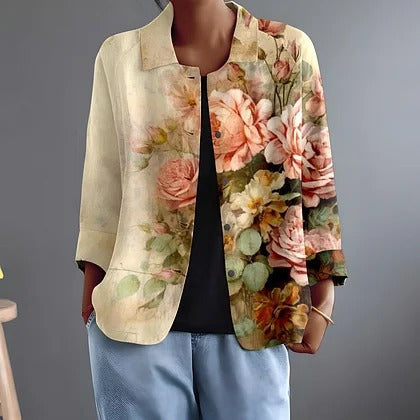 FAUSTINA - BLUSA FLORAL DE MANGA LARGA