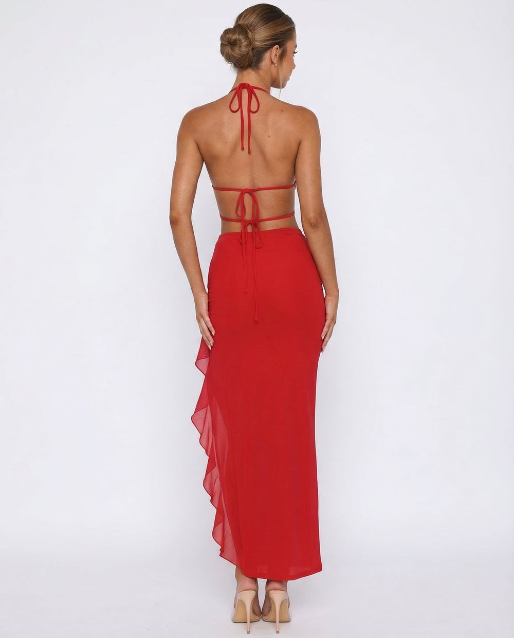 Vestido Largo Flechazo Cereza