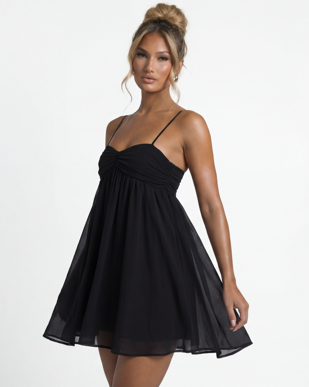 AINHOA - Minivestido babydoll vuelo™