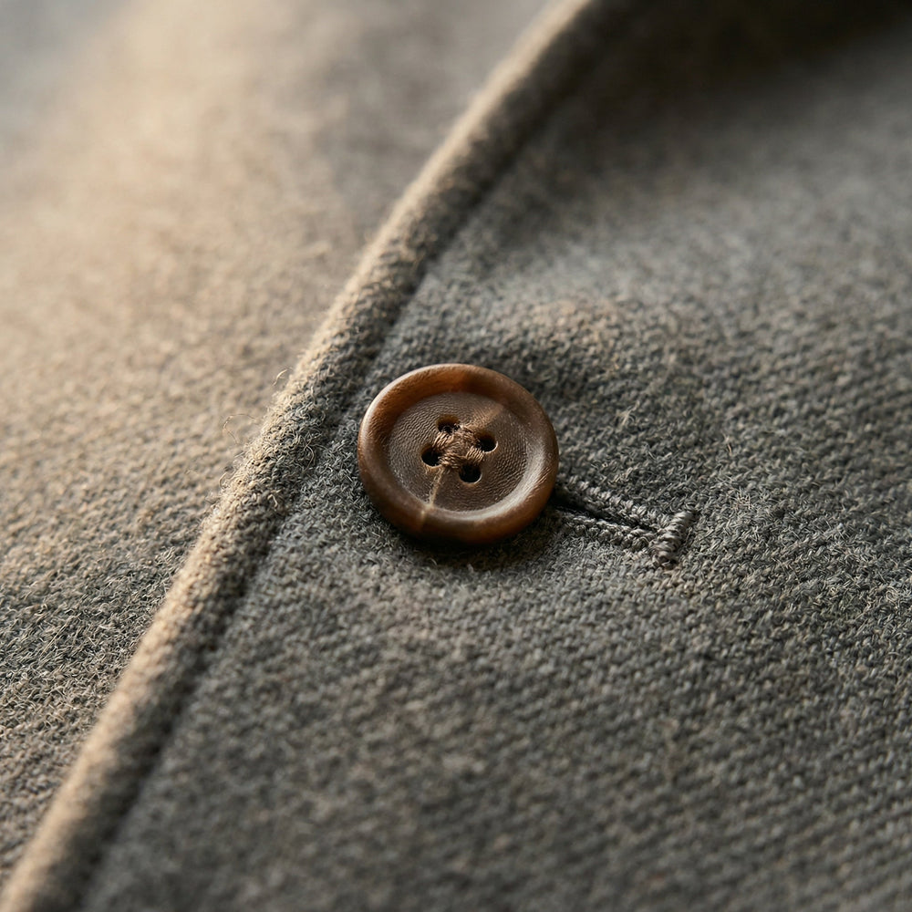 Matteo | Chaqueta de Lana con Cuello Mao