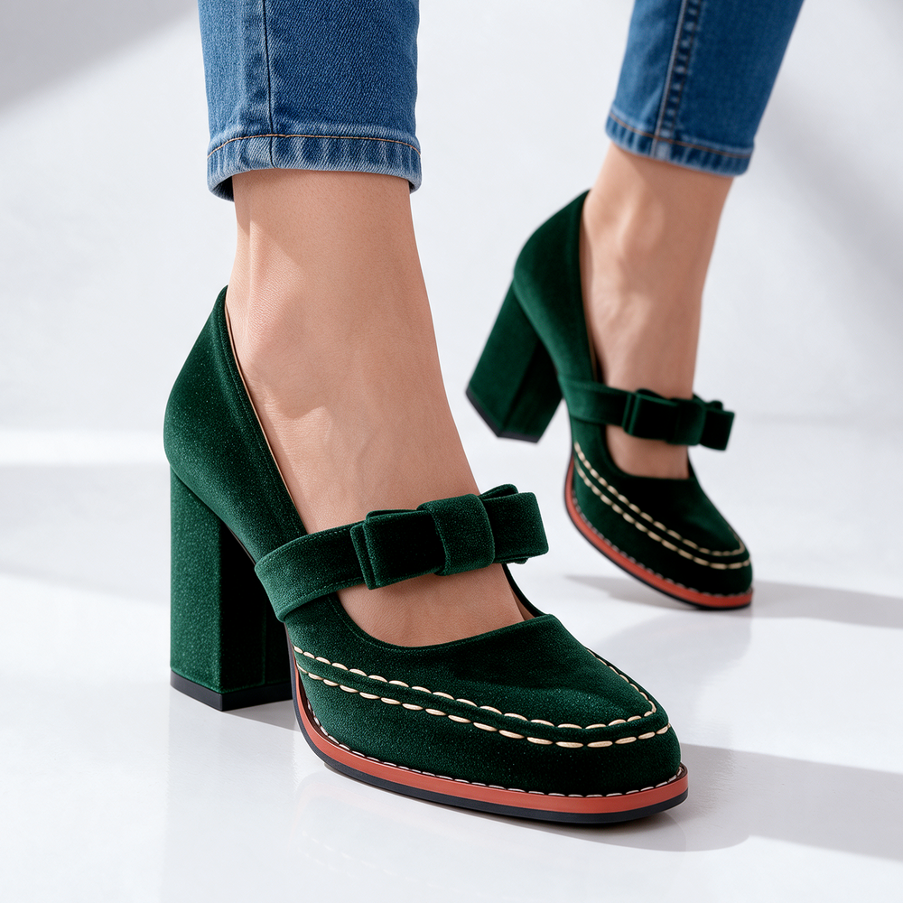 Tacones de terciopelo