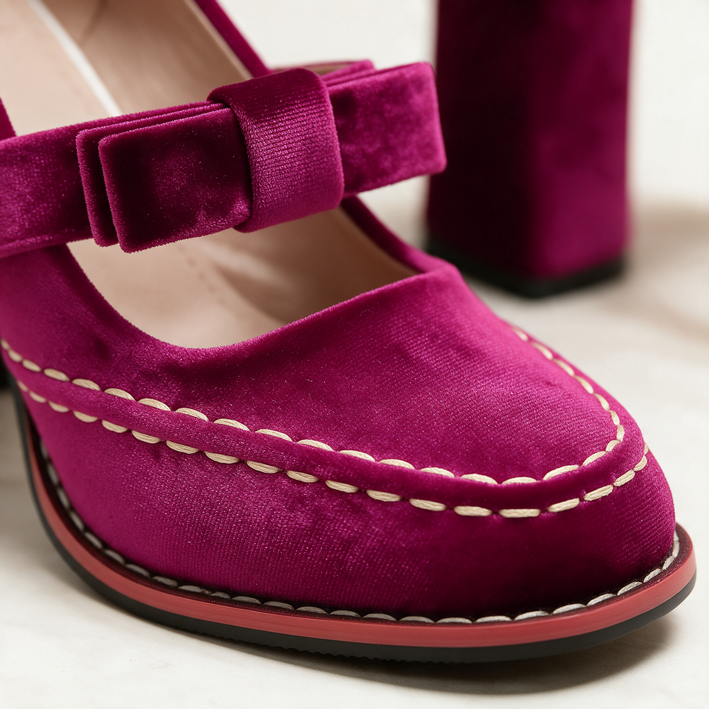 Tacones de terciopelo