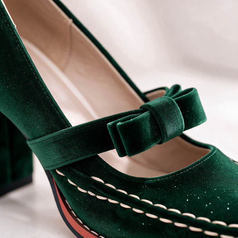 Tacones de terciopelo
