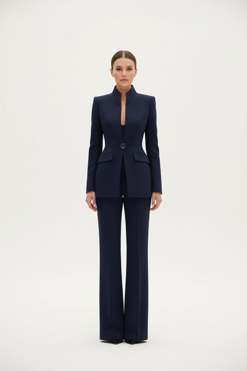GIA - CONJUNTO ELEGANTE CON BLAZER Y PANTALÓN PALAZZO