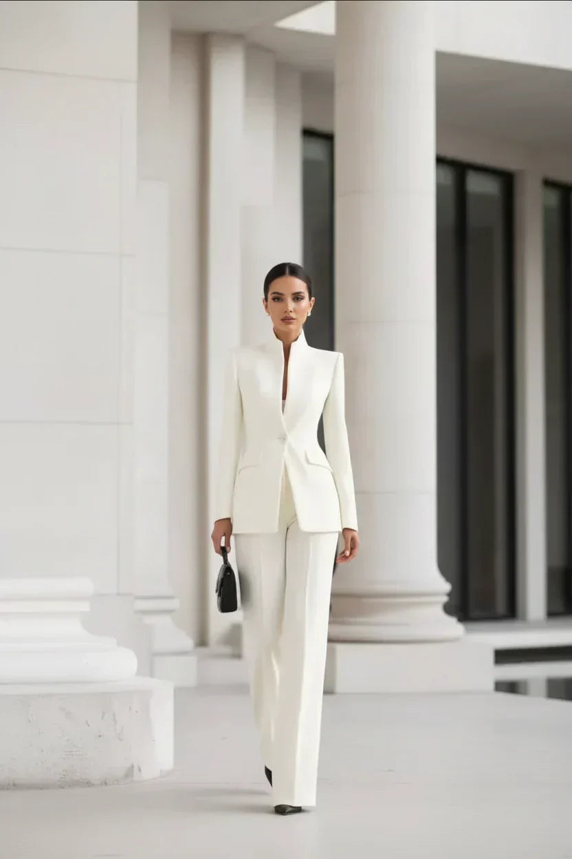 GIA - CONJUNTO ELEGANTE CON BLAZER Y PANTALÓN PALAZZO