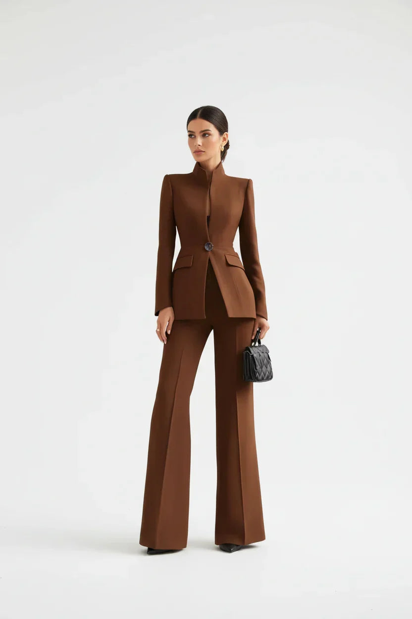 GIA - CONJUNTO ELEGANTE CON BLAZER Y PANTALÓN PALAZZO